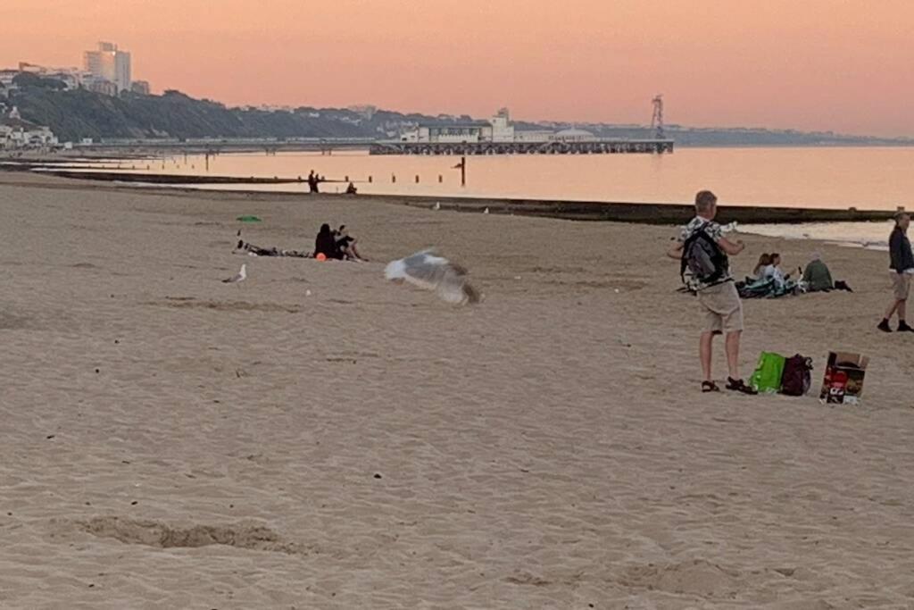 Bournemouth Nr Town Beach Train Coach Shops Lovely Entire Apartment Allows Quiet Good Dogs Eksteriør bilde